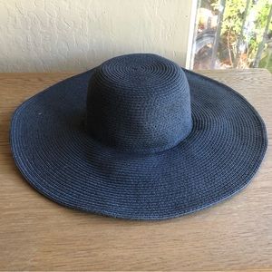 J. Crew | Accessories | J Crew Navy Blue Floppy Straw Hat  display picture 3